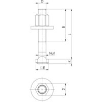 Vis pour rainures en T, Larg. : de rainure : 12 mm, Ø de filetage x Long. M12 x 80 mm, Matériaux traité pour classe de résistance 10.9