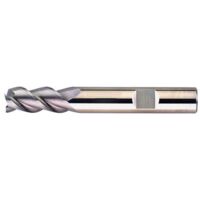 Fraise cylindrique longue, 3 dents, 45°, en carbure monobloc, sans revêtement, Ø d1 - h10 : 16,0 mm, Long. totale l1 92 mm, Long. coupe l2 26 mm