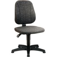 Chaise d'atelier pivotante Unitec patin rembourrage tissu gris 440-620 mm BIMOS