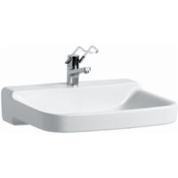 Lavabo PRO LIBERTY 650 x 550 mm, sans obstacle avec trou pour robinet, sans trop-plein blanc LAUFEN