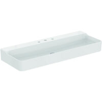 Lavabo CONCA 1200x450x165mm blanc avec robinetterie IdealPlus 3, sans trop-plein IDEAL STANDARD