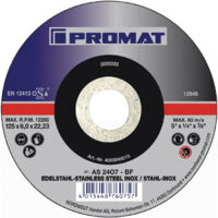 Disque à ébarber D115xS6mm contrecoudé universel perçage 22,23 mm PROMAT (Par 10)