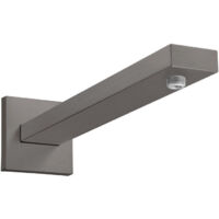 Bras de douche Square 38,9 cm noir chromé brossé