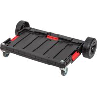 FP – Plateforme de transport empilable 745 x 510 x 180 mm – Roues pivotantes en métal avec frein – Pour terrains accidentés