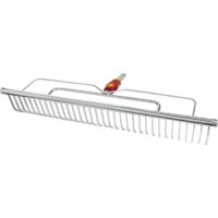 Râteau De Nivellement Wiltec - Racloir Jardin 914mm, Manche 2m Extensible, Acier, Pour Gazon Et Sol