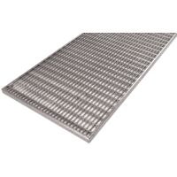 MEA – Grille de voirie Normrost verzinkt 400x1000 mm – Maillage 30x10 mm – Charge 390 kg – Pour chantiers humides et terrains accidentés
