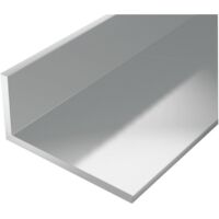 Profil d'angle aluminium 1000mm – Largeur 40mm – Forme inégale – Finition argent anodisé – Pour renforcement angles structures