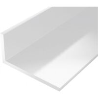 Profilé angle plastique 2000 x 20 x 10 mm – Section d'angle pour finition murale – Blanc – Pour espaces confinés – Alberts