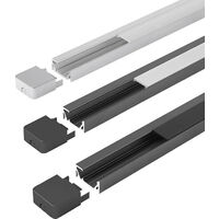 Profil ChannelLine G1 black.opalL2m Alu-+ profil de couverture