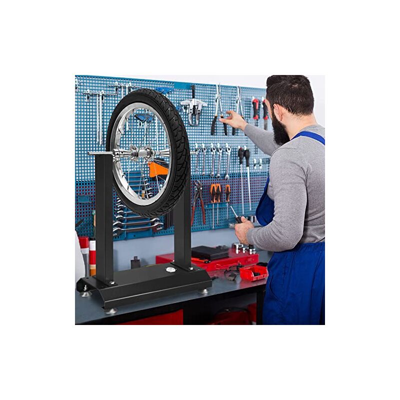 Cavalletto Equilibratore Ruote Moto - Regolabile, Con Cono Di Centraggio, Nero - Foto 7