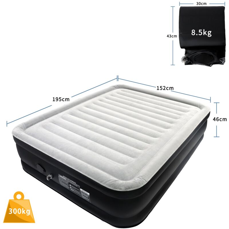 Materasso Gonfiabile 191x97x46 Cm Con Pompa Elettrica Incorporata