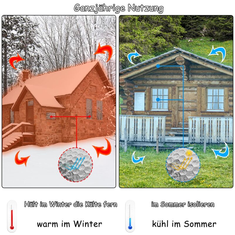 Pellicole Per Finestre Termoriflettenti,pellicola Per Isolamento Termico In Foglio Di Alluminio,adesivi Per Finestre Per Privacy Oscuranti Per - Foto 5