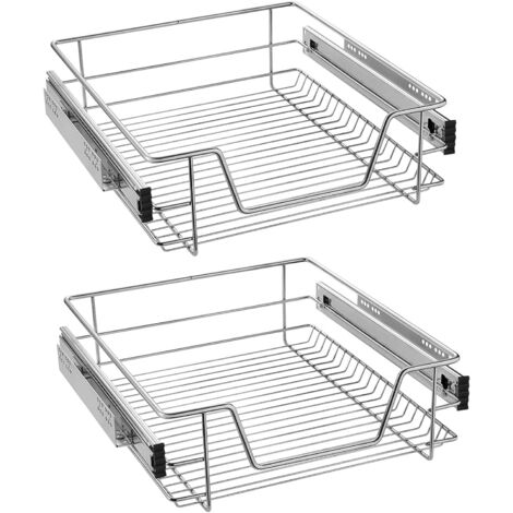 Cassetto Estraibile Per Cucina Regolabile 30-50 Cm – Telescopico Con Guide Adesive – Senza Trapano - 2