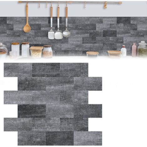 Kiwistar Adesivi per piastrelle, colore grigio scuro, satinato, 3 x 19,9