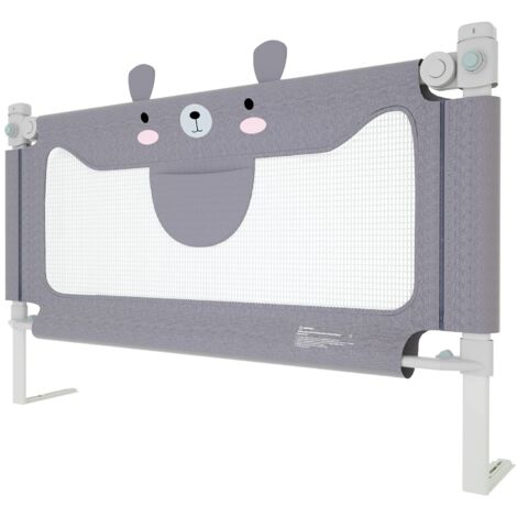 Griglia Di Sicurezza Per Lettino Bambini 120 Cm - Protezione Anticaduta Regolabile Rosa Ciliegia - Foto 7