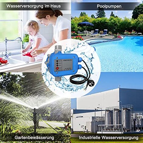 Kit Pressostato Per Pompa Acqua Con Valvola Di Ritegno In Rame E Serbatoio Pressione, Interruttore Automatico 110V-230V, Per Pompe Da Giardino E Autoadescanti - 5