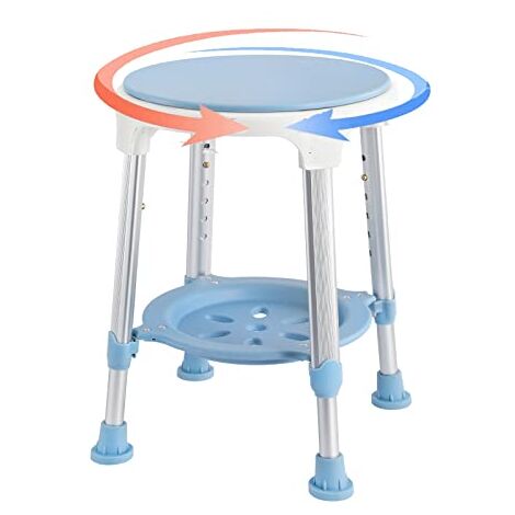 Sgabello da doccia girevole a 360° 42-54 cm sedia da doccia per