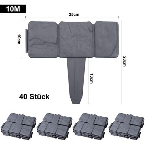 Bordi Per Prato In Plastica 12m - Flessibili, Antracite, Con Bordo Arrotondato, Resistente Ai Raggi UV - Foto 12