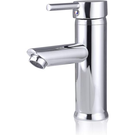 BWE Rubinetto Bagno Nero Opaco Con Scarico Pop-up | Miscelatore A Maniglia Singola Per Lavandino A 1 Foro