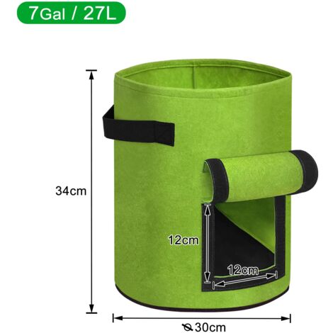 Toolland Sacco Per Rifiuti Da Giardino 190 Litri, Pieghevole, In Poliestere Verde, Con Maniglie Robusti, Leggero E Durevole - 2