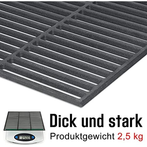 Griglia in ghisa per barbecue, griglia a carbone, griglia a gas, griglia per griglia, griglie smaltate, accessori per griglia, 60 x 40 cm. NAIZY