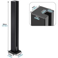 Pali Per Ringhiere In Vetro - Sistema Balaustra In Acciaio Inox 304, 85cm Argento - Foto 8