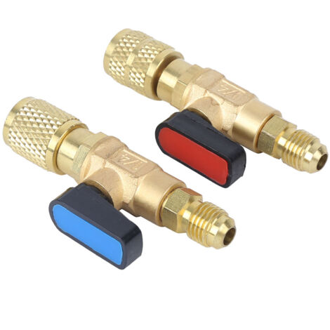3xKlimaanlagen-Kältemittel Kugelhahn-Adapter 1/4 SAE für R410A R22