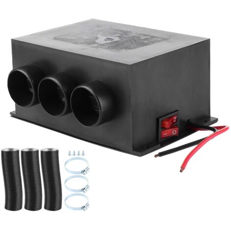 Ej.Life 12 Volt Heizung,Auto Heizung 12V,Autoheizung 12V 600W Auto Heizlüfter 3-Loch Winter Heizung Wärmer Windschutzscheiben-Entfroster Entfernen Von Nebel,Auto Defroster Windschutzscheibenheizung Fa