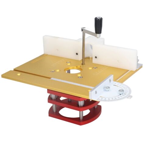 Ej.Life Oberfräsenlift mit Oberplatte, Universelles Design, 51 Mm Hubhub, Leicht und Rostfrei, Einfache Installation für Holzbearbeitungsmaschinen (Gold) A