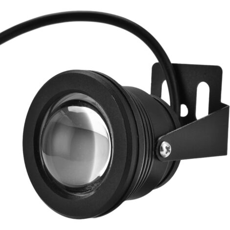 Ej.Life Aquarium-Spot-Licht, 12 V, 10 W, Wasserdicht, RGB-LED-Strahler, für Aquarium, Pool, Garten (Schwarze Schale) A