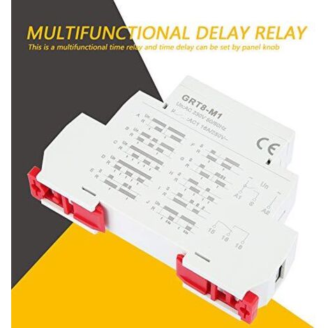 GRT8-A1 Einschaltverzögerungs-Zeitrelais AC 220V – Mini-Timer Für DIN-Schienenmontage, 0,1s-10h Einstellbar, LED GRT8-A1 Einschaltverzögerungs-Zeitrelais AC 220V – Mini-Timer Für DIN-Schienenmontage, 0,1s-10h Einstellbar, LED