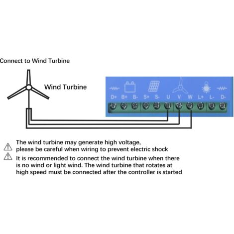 Ej.Life Wind-Solar-Hybrid-Controller Windturbine Solar-Hybrid-MPPT-Boost-Laderegler Solarpanel-System-Controller mit Entlader