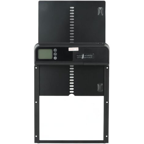 Ej.Life Automatische Hühnertür, Hühnerstalltür, Automatischer Hühnerstall-Türöffner, Aluminiumlegierung, Multi-Modus-Hühnerklappe, LED-Anzeige mit Timer für Bauerngeflügel, 32 X 24,9 cm