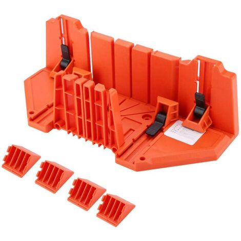 Ej.Life Gelenkbox für Holzverbindungen, 0° 22,5° 45° 90° 4 Arten von Mitre Box aus Kunststoff für manuelle Beschneiden, Holzschneiden, Werkzeug, Hardware, Kasten, Rahmenschneider