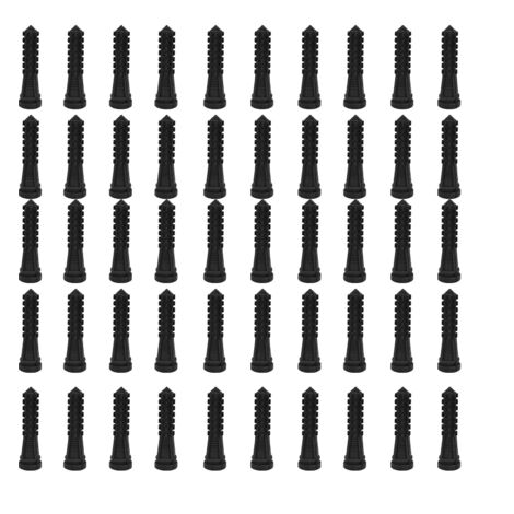 Ej.Life 50 STÜCKE Federrupffinger, Geflügelhaarentfernungsgummi, Hohe Verschleißfestigkeit, Weiche Textur, Geeignet für Hühner, Enten, Gänse, Tauben usw. (Schwarz)