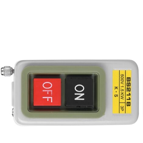 Botonera BS230B 3-Phasen Schalter 380V - Ein/Aus Druckknopfschalter Für Motoren Bis 3,7kW