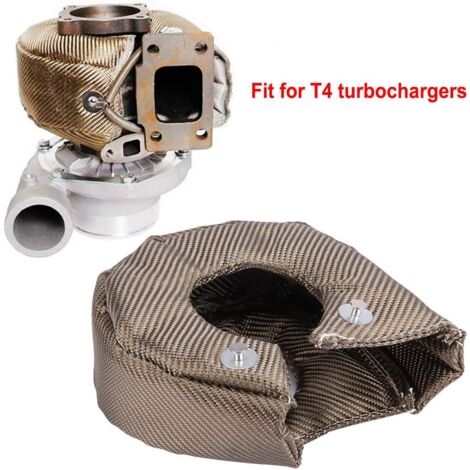 Ej.Life Turbo Hitzeschutz, Turbo Decke Hitzeschutz Abdeckung Barriere Turbolader Abdeckung Wrap für T3 Turbolader(T4) (1/5)