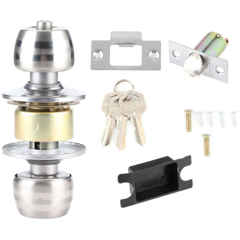Gaurqiah Türknauf Mit Schlüssel - Flacher Kugelgriff Für Innentüren Mit Schloss