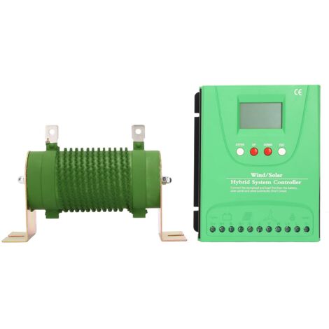 Ej.Life Weiyo 12V/24V Wind-solar-hybrid-laderegler - MPPT Solarladeregler Windturbinen-Generator-kit mit LCD Display für Energiespeicherkraftwerk, Booster-Funktion und Dump Load, Überspannungschutz(GP (1/4)