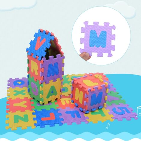 Produktbild von Paco Home Puzzlematte Spielmatte Schaumstoffmatte Baby Kinder Matte Mädchen Zahlen Buchstaben Pastell Rosa 36 Puzzleteile 32x32 Cm X 36 Stueck 45845219