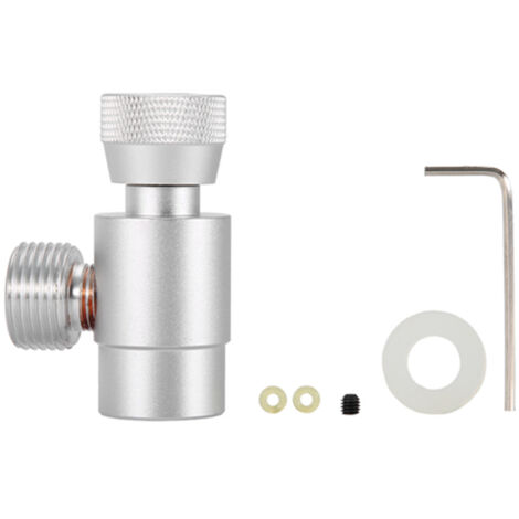Ej.Life Fülladapter, CO2-Fülltank-Zylinder-Nachfülladapter-Anschluss-Kit CO2-Adapter CO2-Fülltank-Zylinder-Nachfüll-Adapter-Anschluss-Kit für SodaStream (Silber)