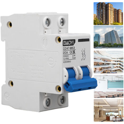 Ej.Life DC-Miniatur-Leistungsschalter, Stromverteilungs- und Steuerungsgeräte Unterbrecher 2P B Typ DIN-Schienen-Installation Mehrere Funktionen Mini-Sicherheits-Leistungsschalter für Solar-PV-Anlage (1/5)
