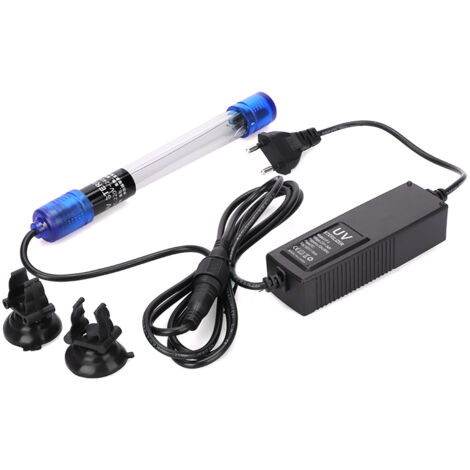 Ej.Life UV Licht Aquarium Wasserdichte Licht Lampe Sterilisator, UV-Tauchleuchte/UV-Sterilisator für Aquarien zur Unterwasser-Sterilisation, Wasser-Desinfektion und Abtöten von Grünalgen und Bakterien