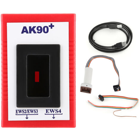 Ej.Life Schlüssel Programmierer, AK90+ Autoschlüssel-Programmierwerkzeug V3.19 Match-Diagnosegerät für EWS AK90 Key-PROG
