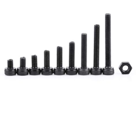 Sourcing Map Innensechskantschrauben M3x35mm | 10 Stück Schwarz | Teilgewinde Stahl 12.9