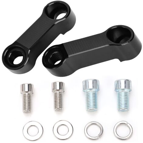 Ej.Life Spiegelverlängerung Spiegel Verlängerung Adapter 10mm 8mm Rückspiegelverlängerung Riser für Motorrad Spiegelhalterung Riser Montage Motorrad Rückspiegel Adapter Kit Riser Mount Extender