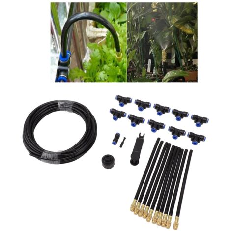Ej.Life Tropfbewässerungsset, 360° Biegbares Bewässerungssystem, Verstellbare Biegbare Düse, Kupfersprüher-Zerstäubungssystem für Garten, Hof, Rasen, Terrasse, Pflanzen, Blumenbeet