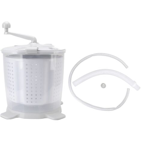 Ej.Life Tragbare Waschmaschine Manuelle Tragbare Handkurbel Waschmaschine Mini-Waschmaschine Manuelle Waschmaschine für Wohnheim Wohnung Camping Nordic Grey Mini-Waschmaschine (1/5)