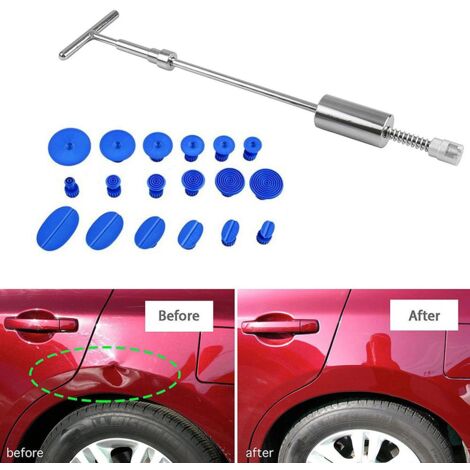 Ej.Life Professionelle Manuelle Zugstange für die Reparatur von Fahrzeugbeulen, Stabil und Langlebig, mit 18-teiligem Kunststoffabzieher, Praktisch und Bequem (Typ 1) (1/5)