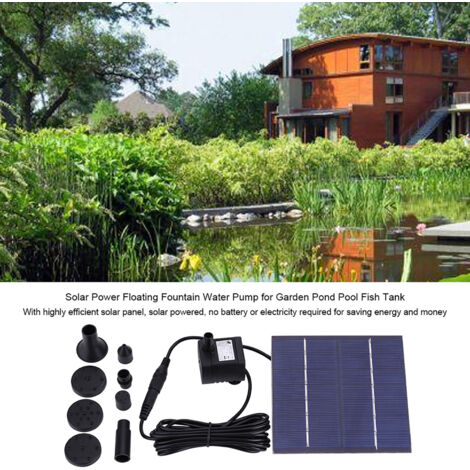 Ej.Life Solarpumpe für Brunnen, Solarpumpe für den Garten, 1,2 W, 200 l/h, Solar-Wasserpumpe für Teich, Schwimmbad, Tauchpumpe für den Außenbereich für Brunnen